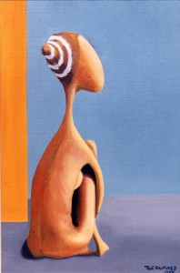 Petite Femme de Dos, 1997, Huile sur toile (41x27cm)
